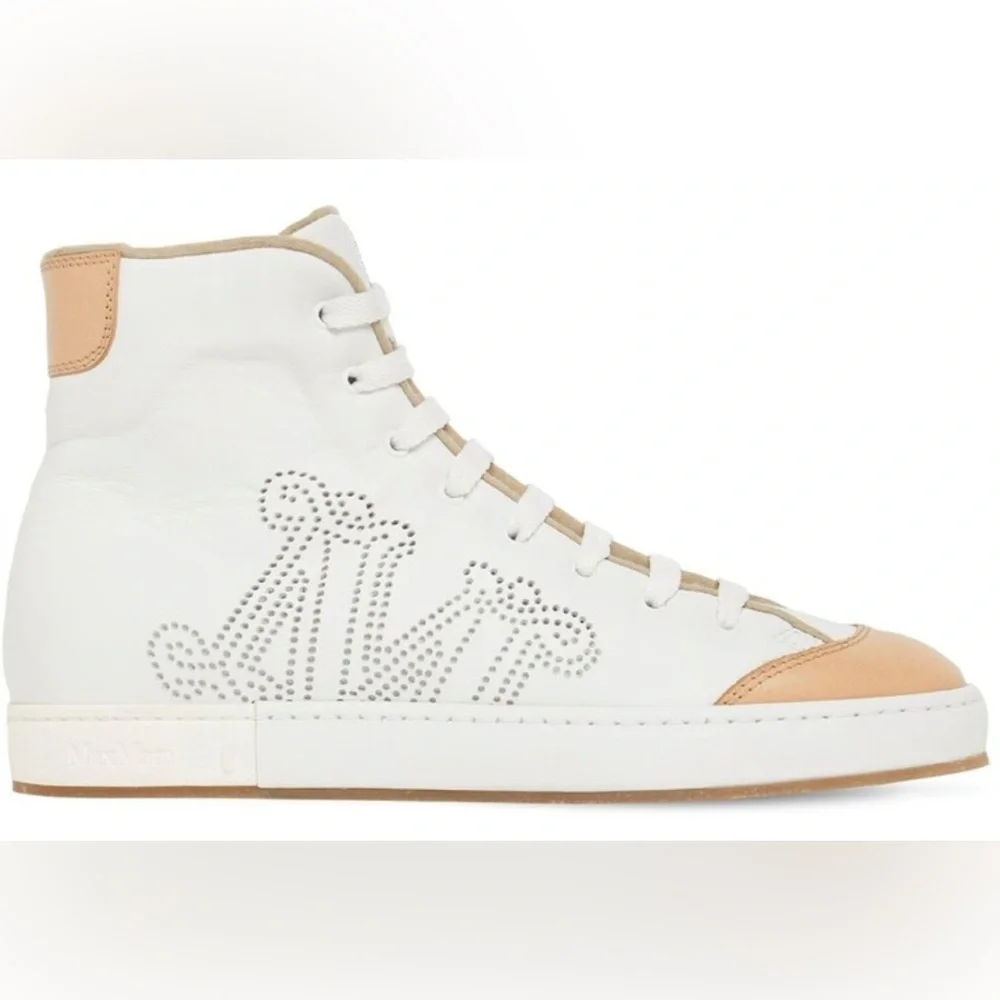 MaxMara Tabei leather high-top sneakers 39.5 - Picture 2 of 8